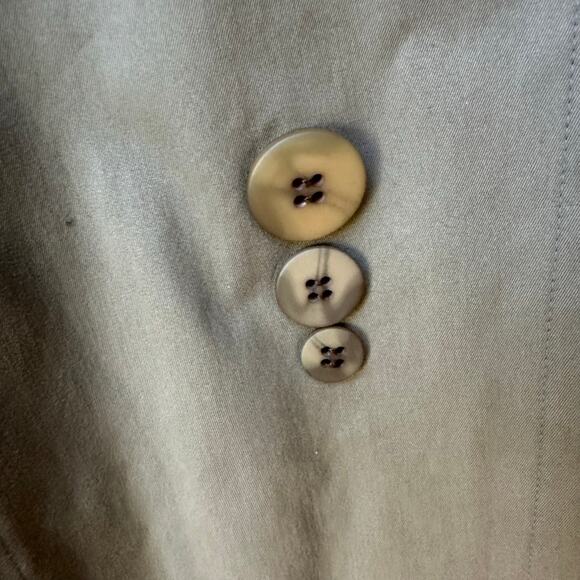 Vintage Sanyo Carol Cohen Made in Japan Khaki Trench Coat Size 42 - Picture 8 of 11